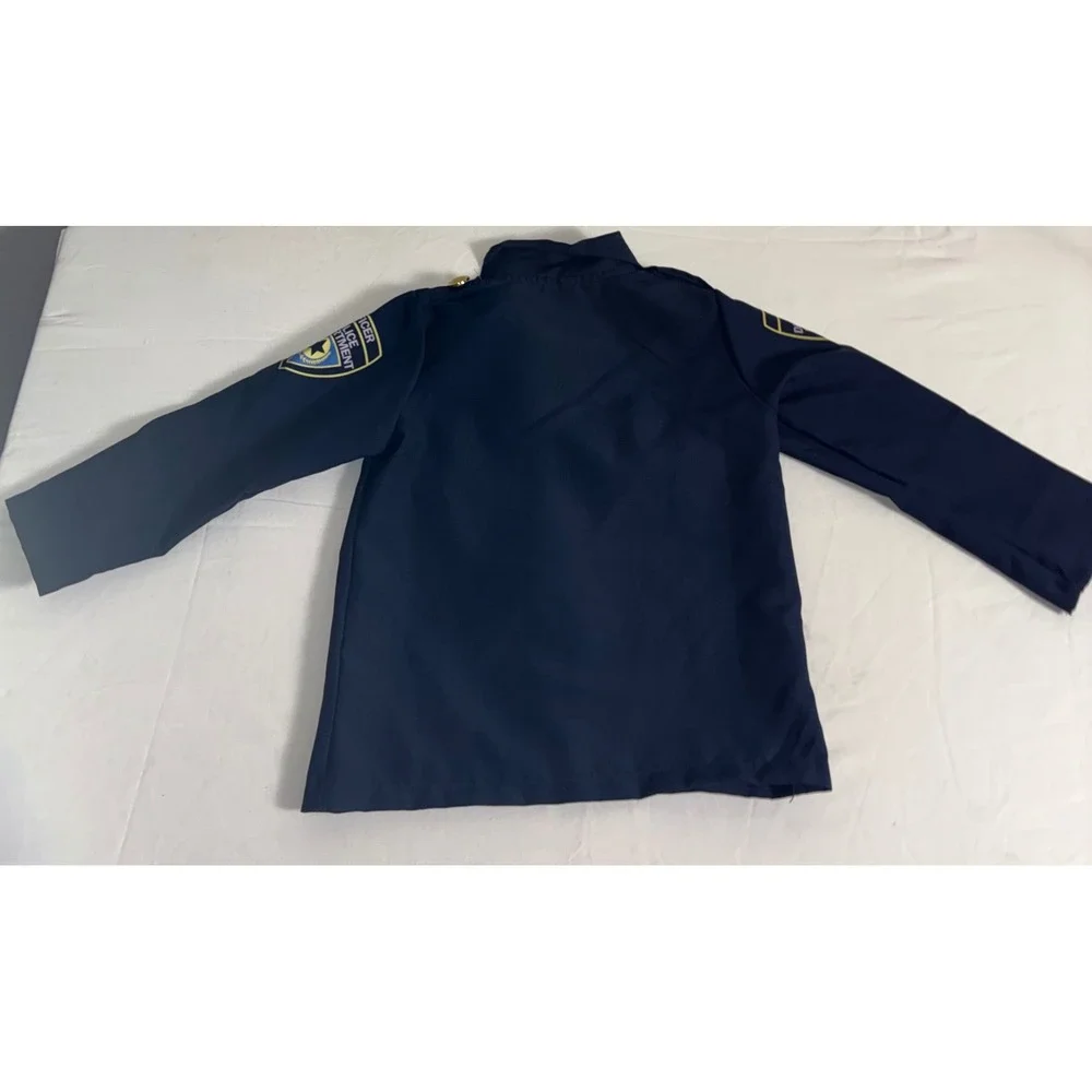 4T (Estimate) Kids Police Officer Costume Set Shirt Pants Halloween Career Day